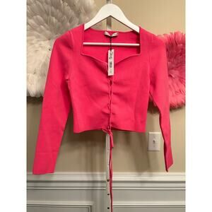 NWT ALICE+OLIVIA HILARIA LACE TOP SIZE L